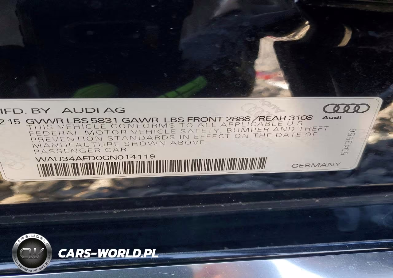 2016 Audi A8 L Quattro VIN:WAU34AFD0GN014119 - 13
