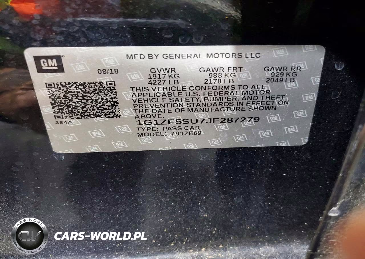 2018 Chevrolet Malibu Hybrid VIN:1G1ZF5SU7JF287279 - 12