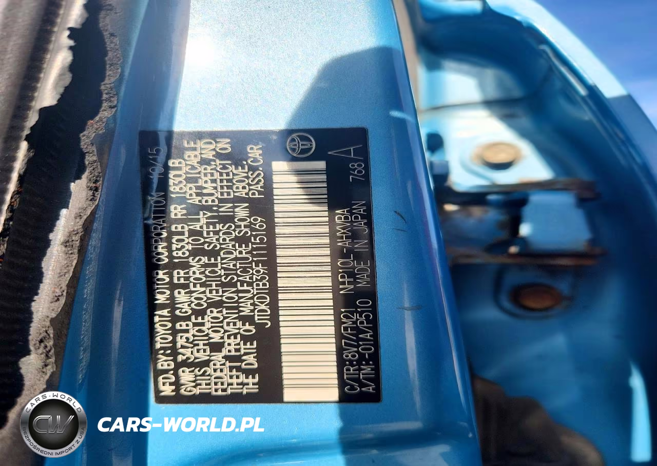2015 Toyota Prius C Two VIN:JTDKDTB39F1115169 - 12