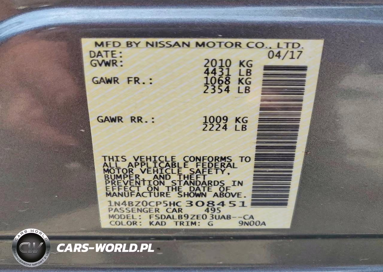 2017 Nissan Leaf S VIN:1N4BZ0CP5HC308451 - 14