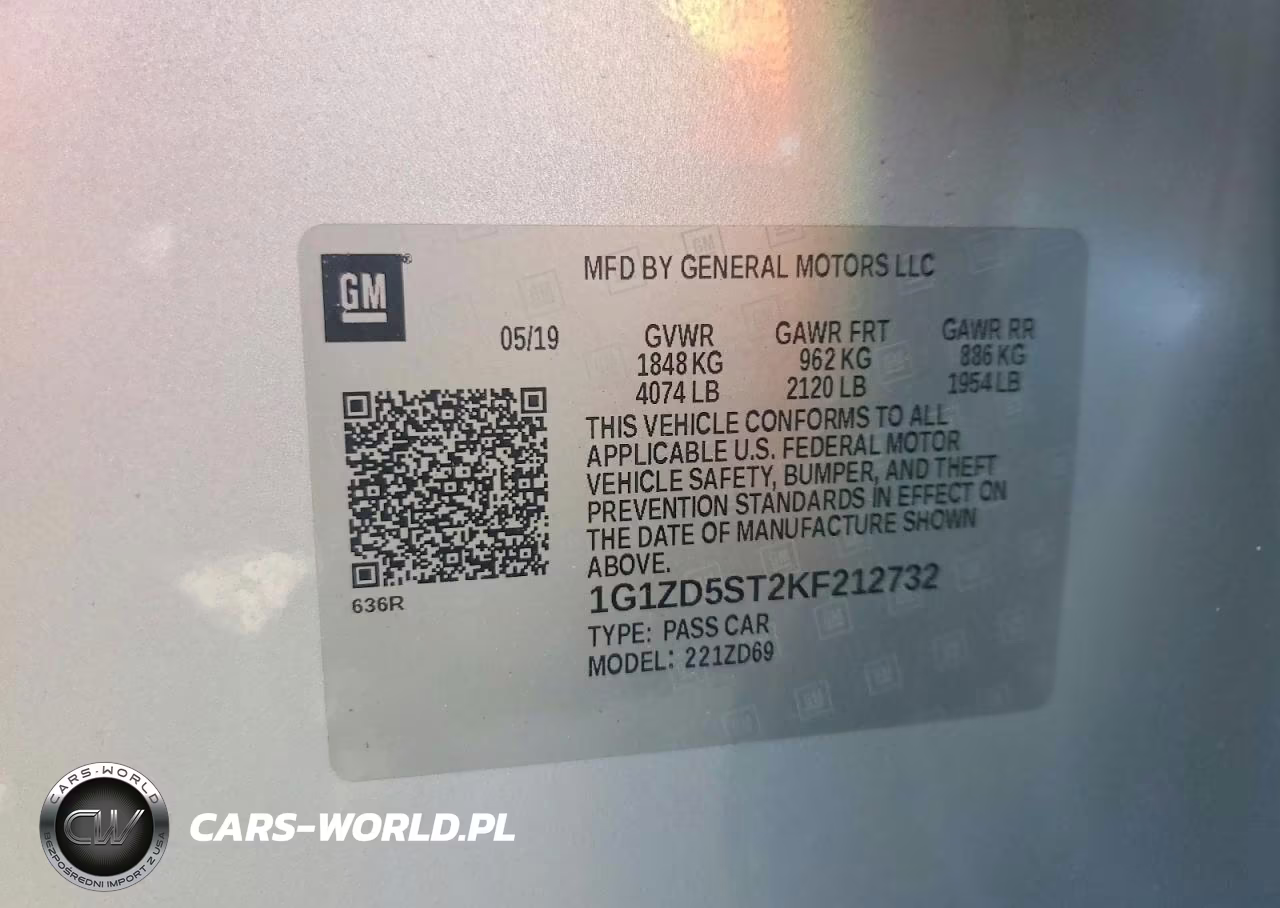 2019 Chevrolet Malibu Lt VIN:1G1ZD5ST2KF212732 - 12
