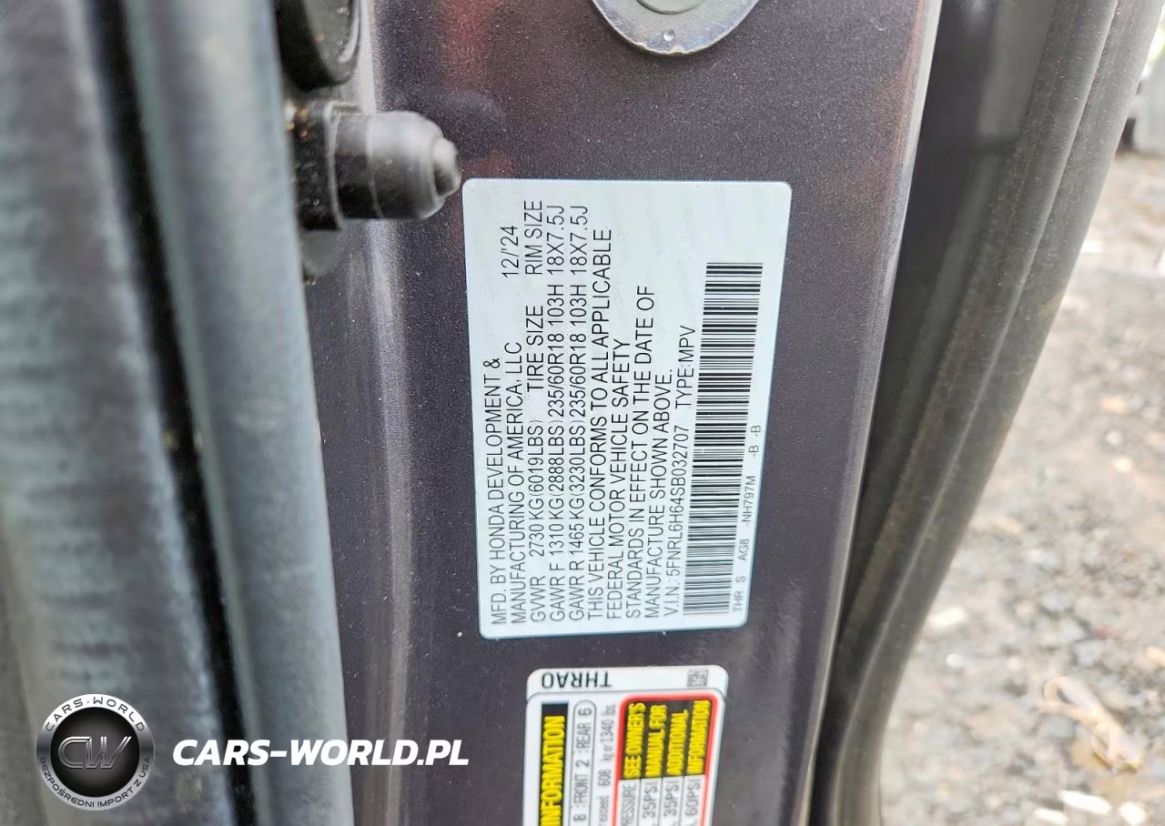 2025 Honda Odyssey Exl VIN:5FNRL6H64SB032707 - 13