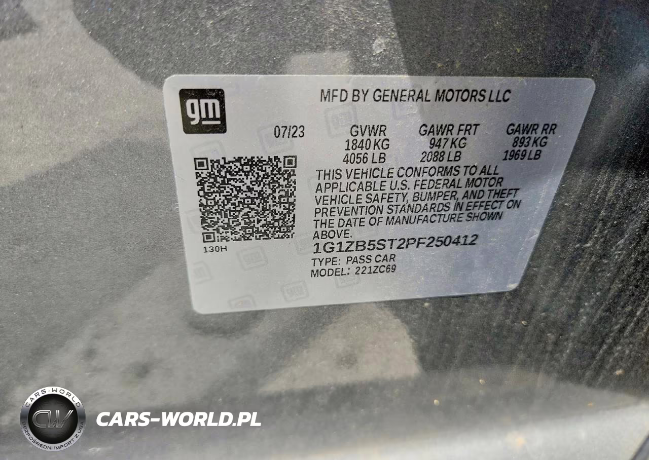 2023 Chevrolet Malibu Ls VIN:1G1ZB5ST2PF250412 - 12