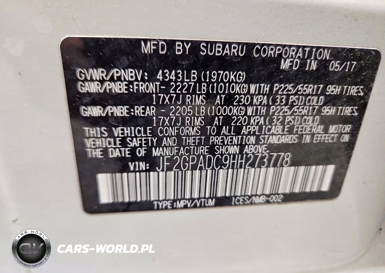 2017 Subaru Crosstrek Premium VIN:JF2GPADC9HH273778 - 12