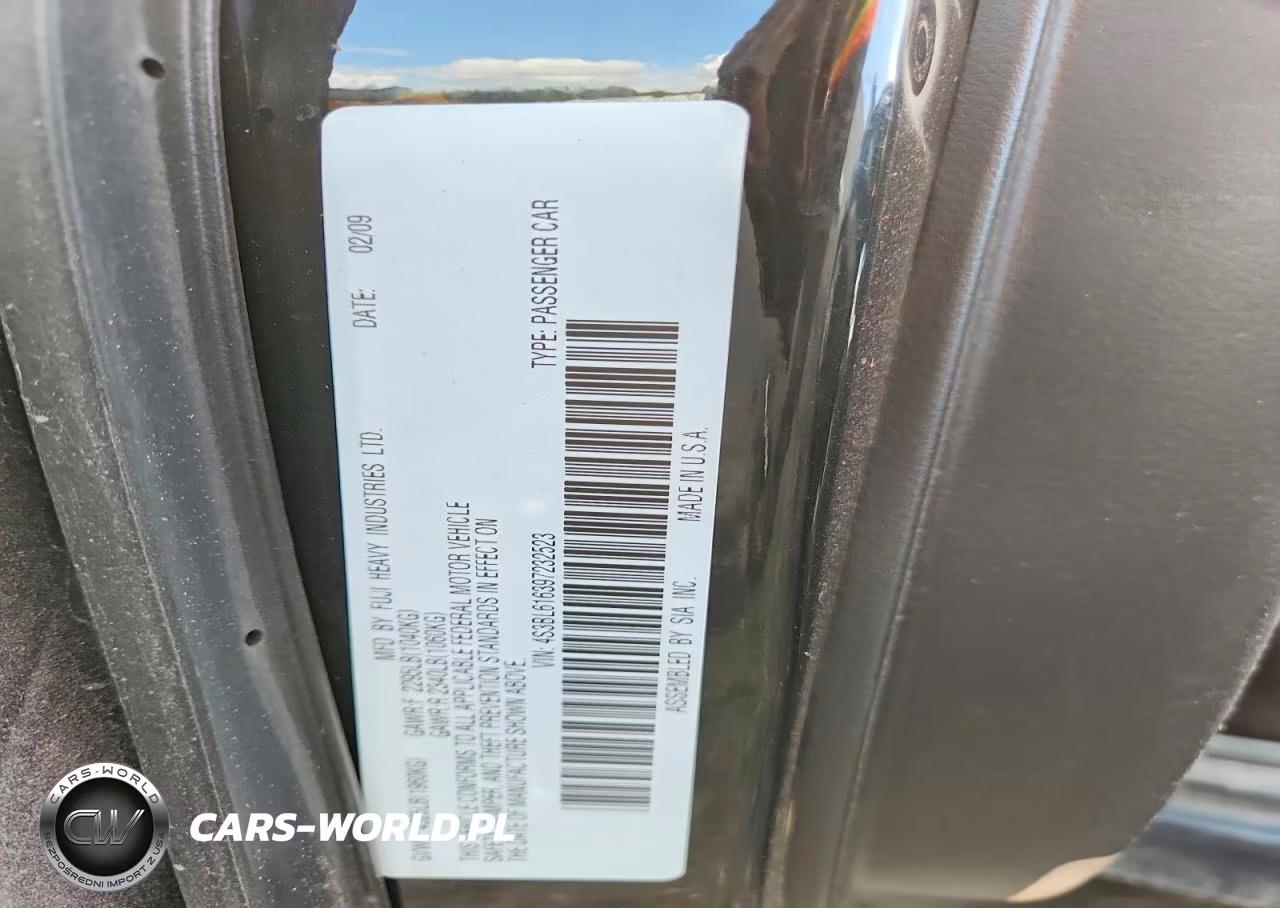 2009 Subaru Legacy 2.5I VIN:4S3BL616397232523 - 12