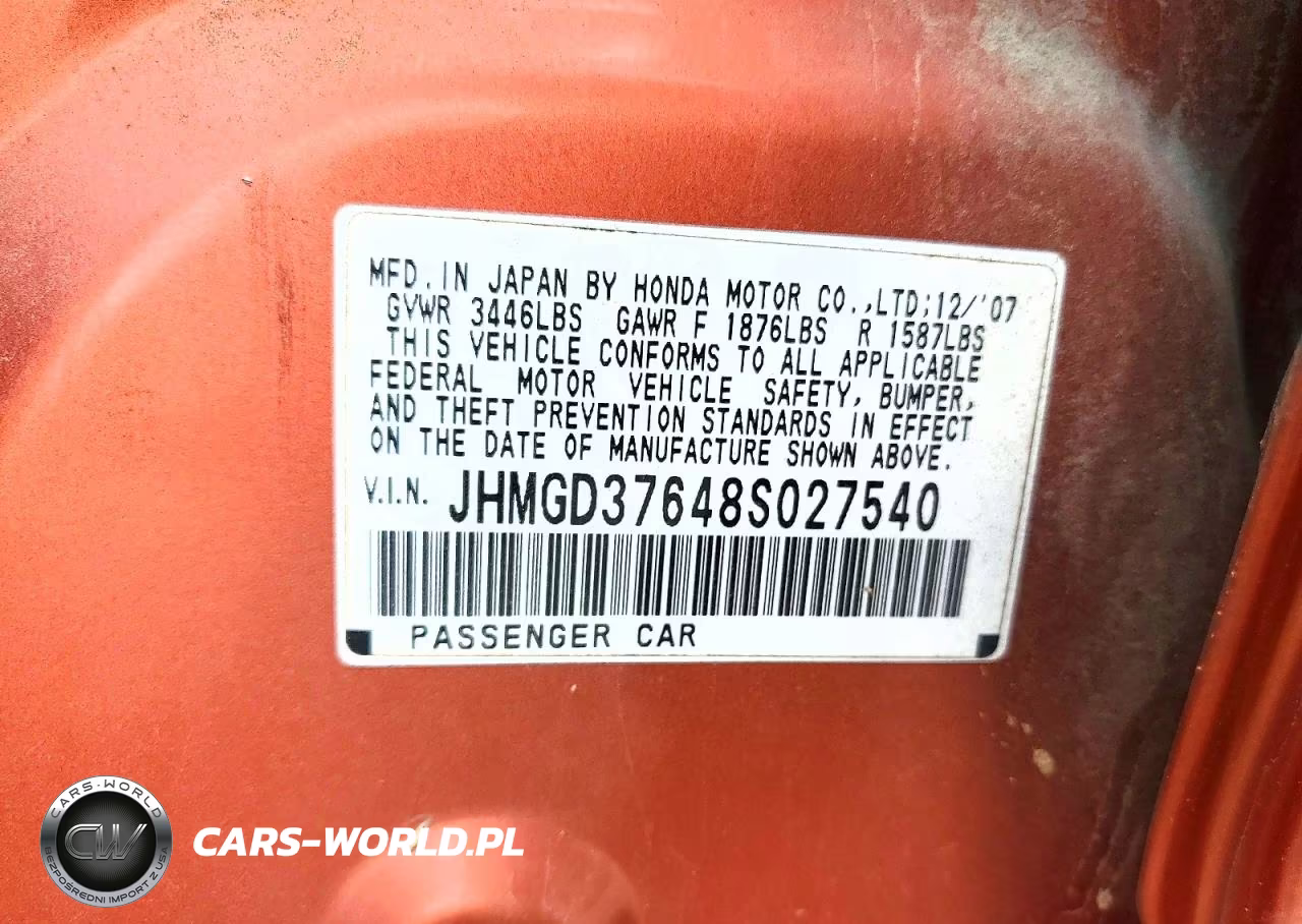 2008 Honda Fit Sport VIN:JHMGD37648S027540 - 12