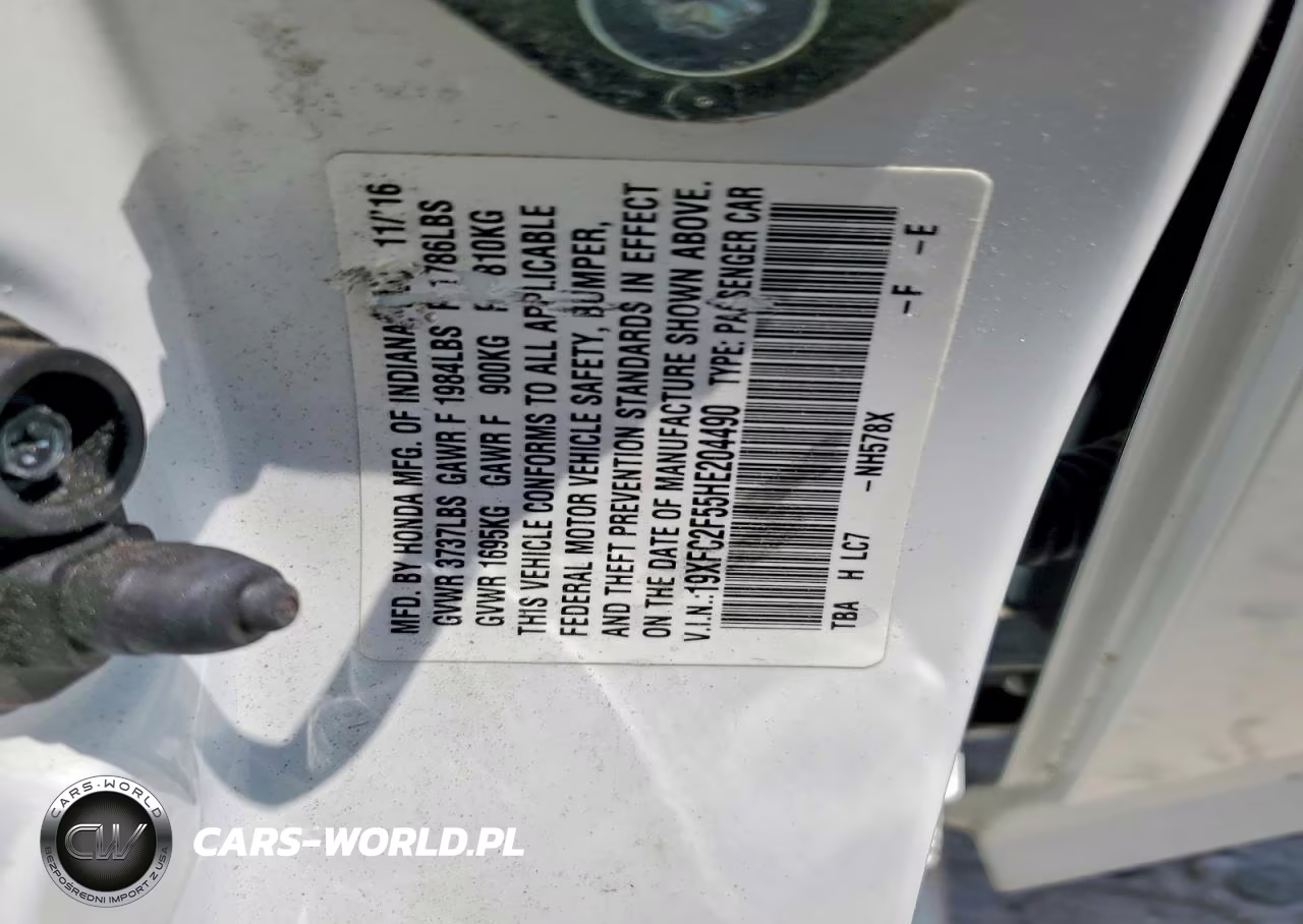 2017 Honda Civic Lx VIN:19XFC2F55HE204490 - 12