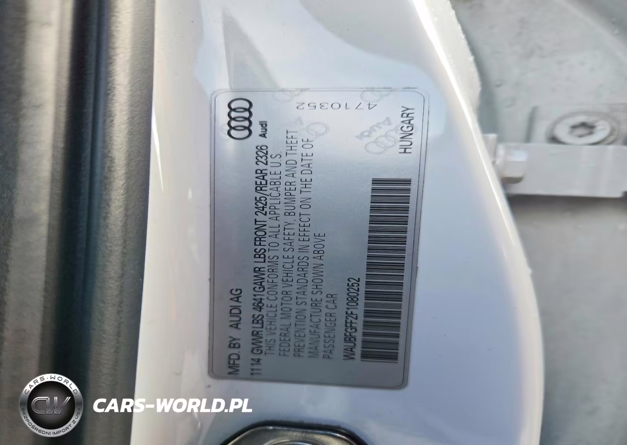 2015 Audi S3 Premium Plus VIN:WAUBFGFF2F1080252 - 12