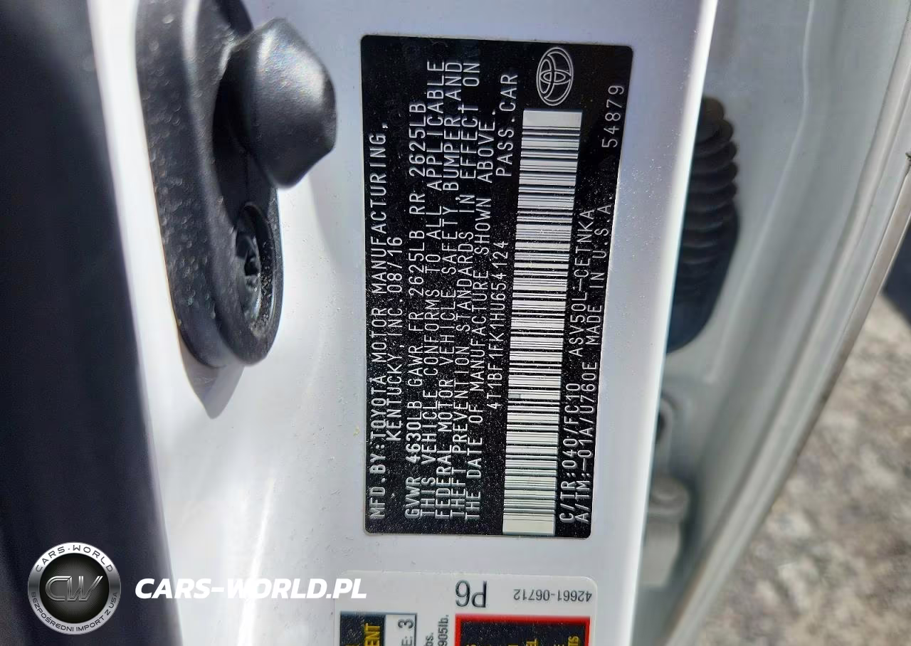 2017 Toyota Camry Le VIN:4T1BF1FK1HU654124 - 12