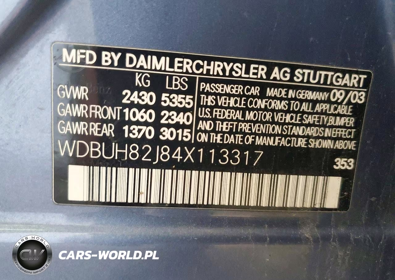 2004 Mercedes-Benz E 320 4Matic VIN:WDBUH82J84X113317 - 12