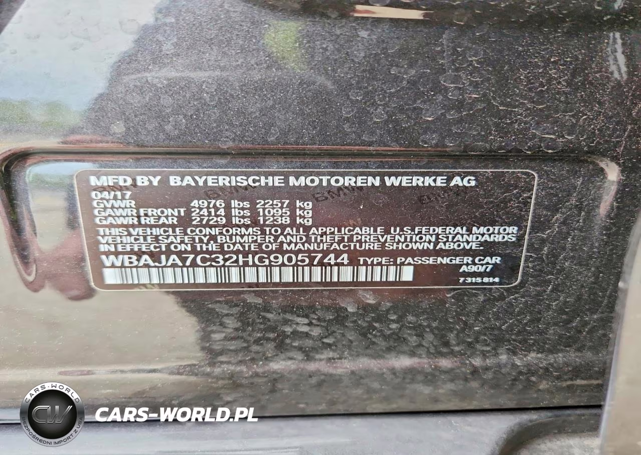2017 BMW 530 Xi VIN:WBAJA7C32HG905744 - 12