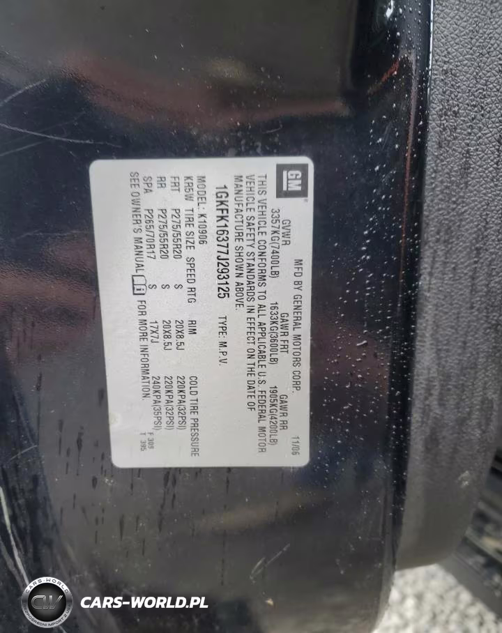 2007 GMC Yukon Xl K1500 VIN:1GKFK16377J293125 - 13