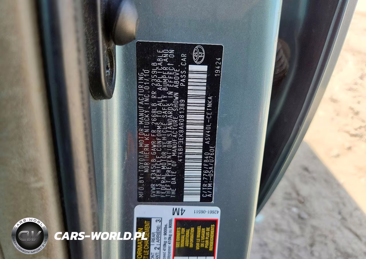 2010 Toyota Camry Le VIN:4T4BF3EK8AR081389 - 12
