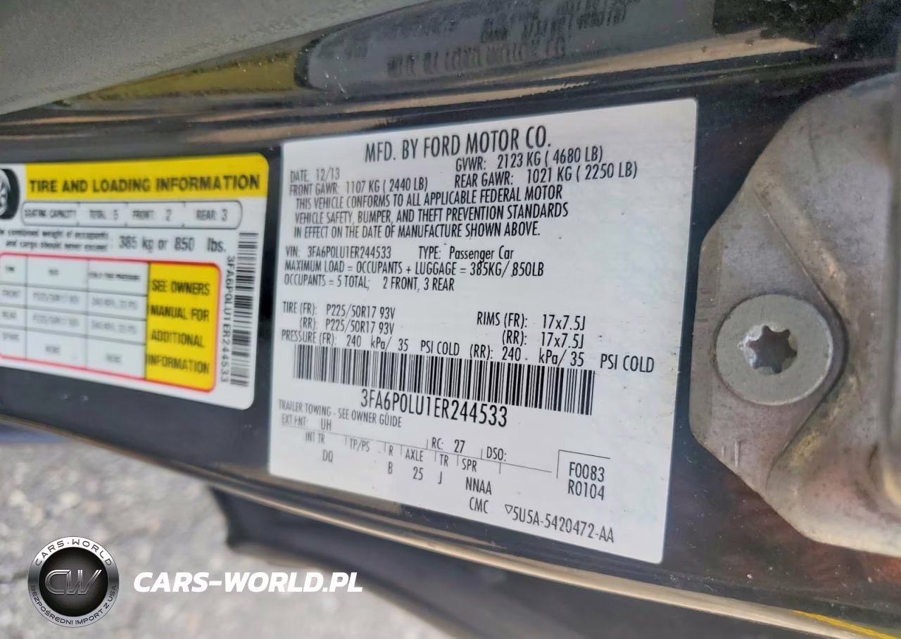 2014 Ford Fusion Se Hybrid VIN:3FA6P0LU1ER244533 - 12