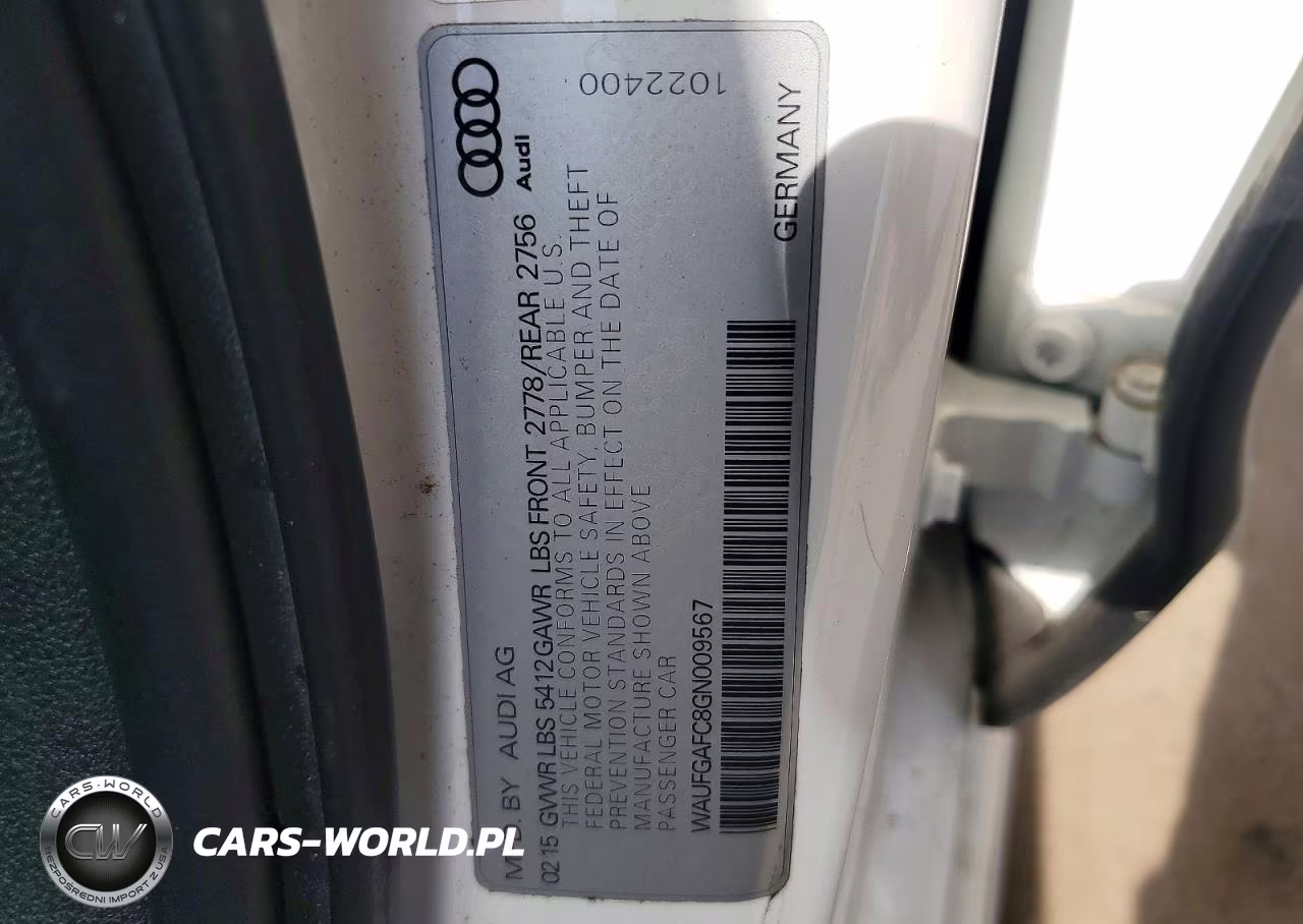 2016 Audi A6 Premium Plus VIN:WAUFGAFC8GN009567 - 12