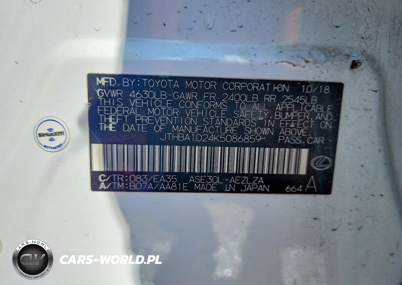 2019 Lexus Is 300 VIN:JTHBA1D24K5086859 - 13