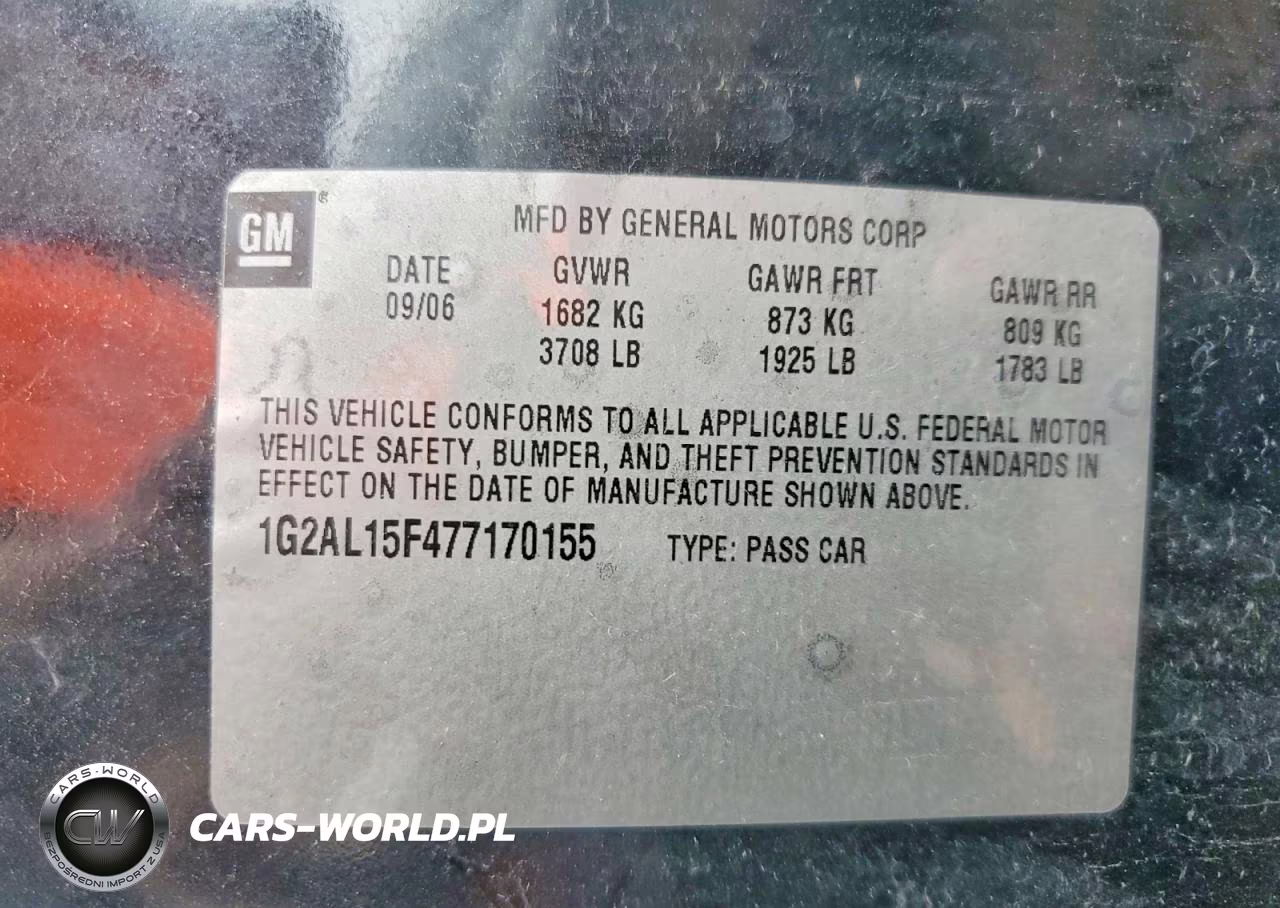 2007 Pontiac G5 VIN:1G2AL15F477170155 - 12