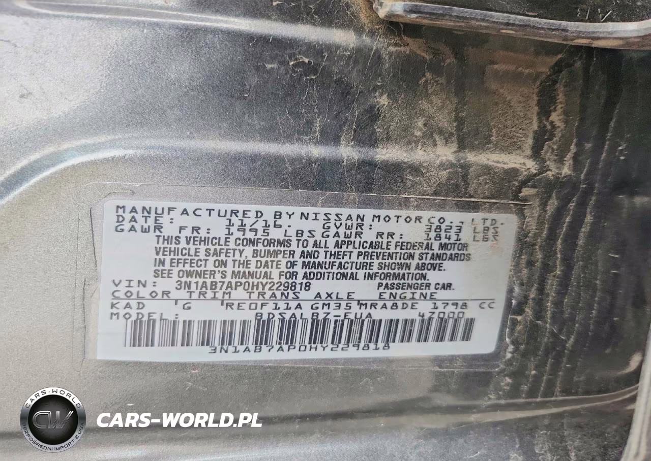 2017 Nissan Sentra S VIN:3N1AB7AP0HY229818 - 13
