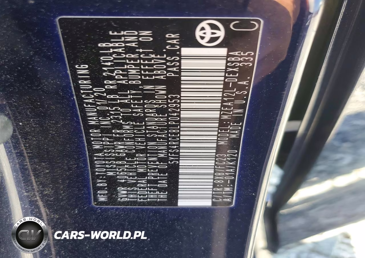 2020 Toyota Corolla Se VIN:5YFS4RCE8LP042953 - 12