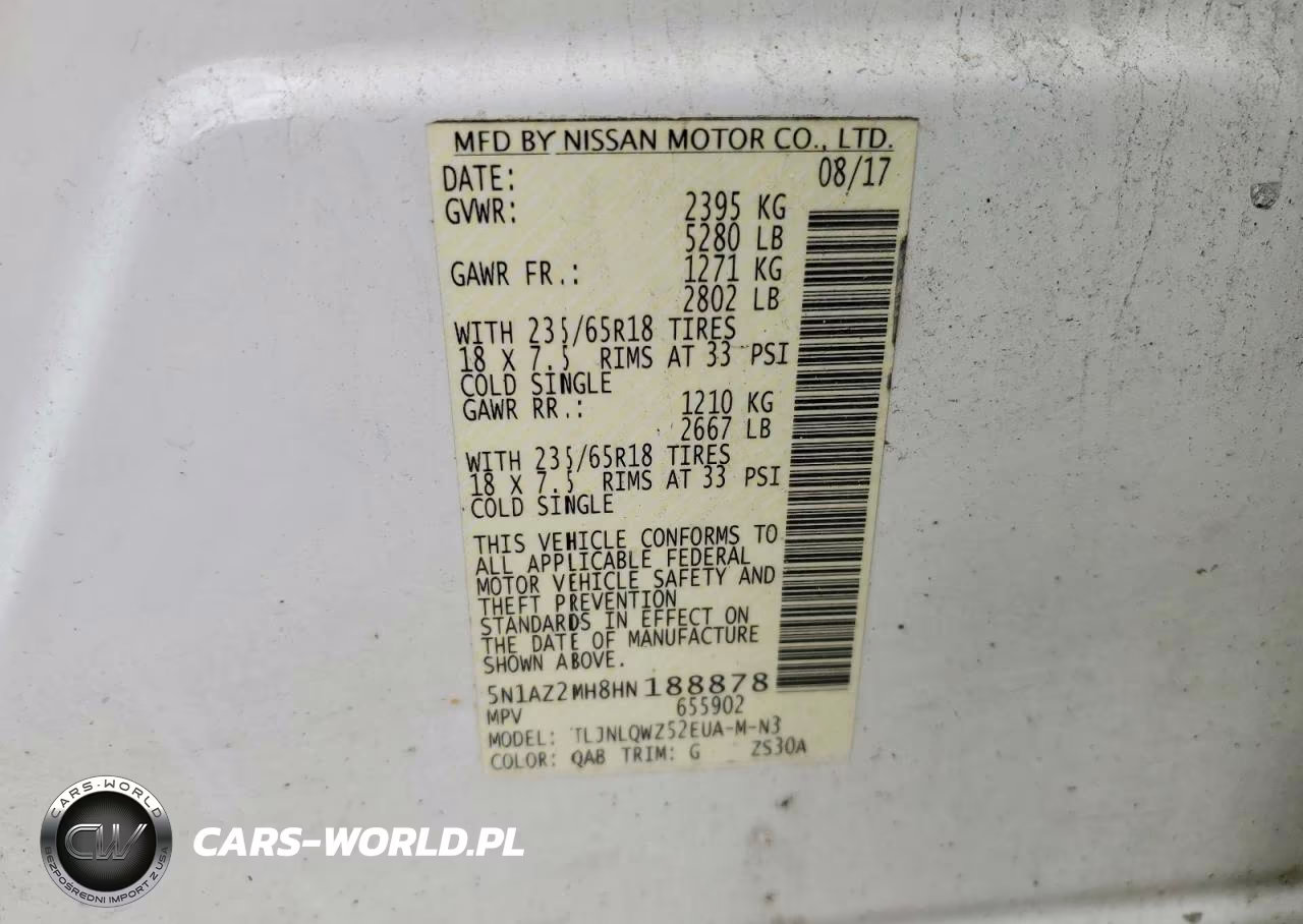 2017 Nissan Murano Sv VIN:5N1AZ2MH8HN188878 - 13
