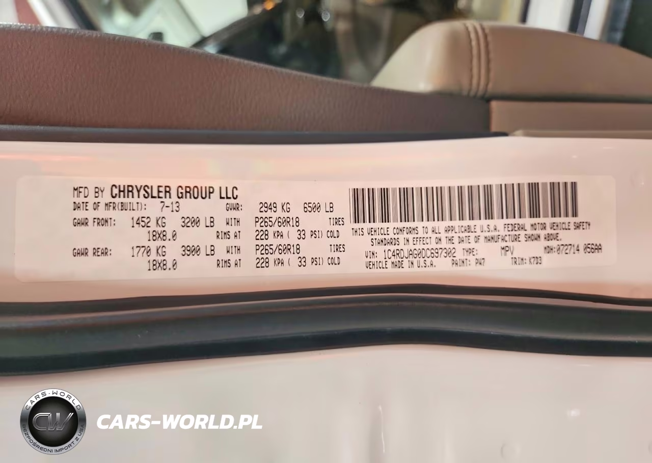 2013 Dodge Durango Sxt VIN:1C4RDJAG0DC697302 - 13