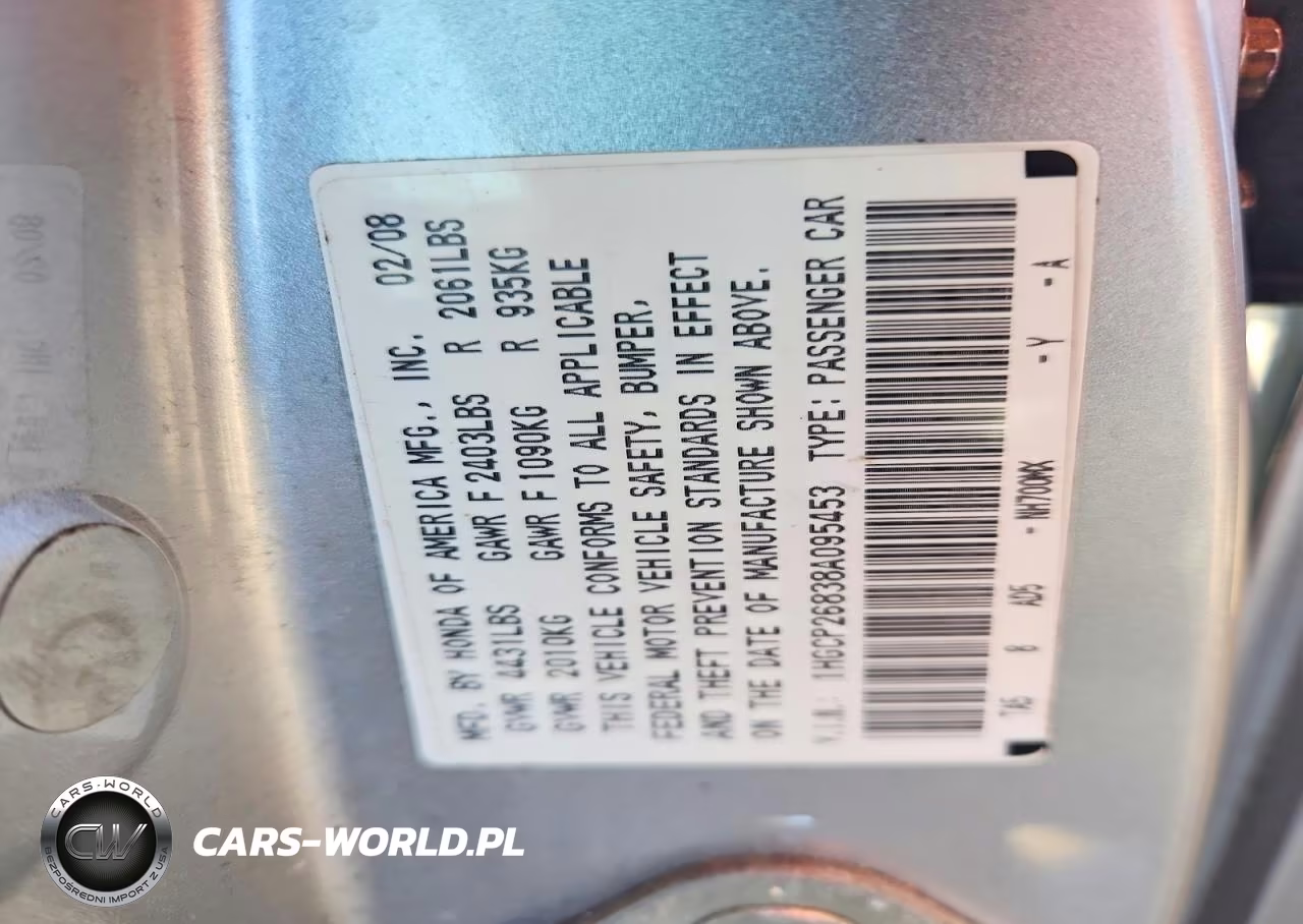 2008 Honda Accord Exl VIN:1HGCP26838A095453 - 13
