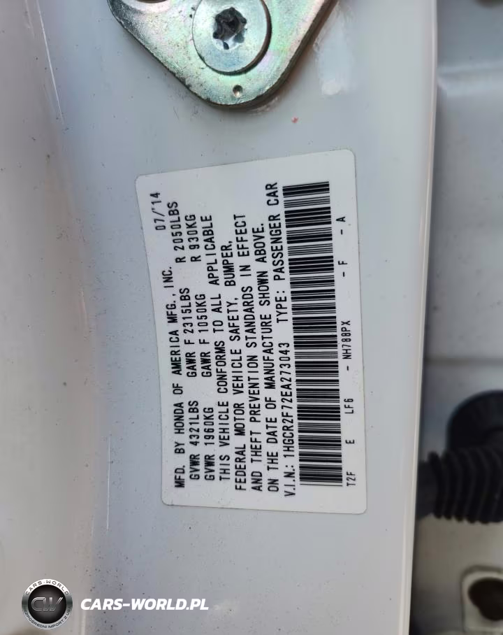 2014 Honda Accord Ex VIN:1HGCR2F72EA273043 - 12