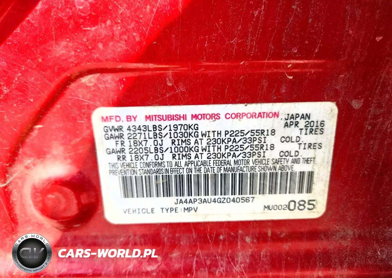 2016 Mitsubishi Outlander Sport Es VIN:JA4AP3AU4GZ040567 - 13