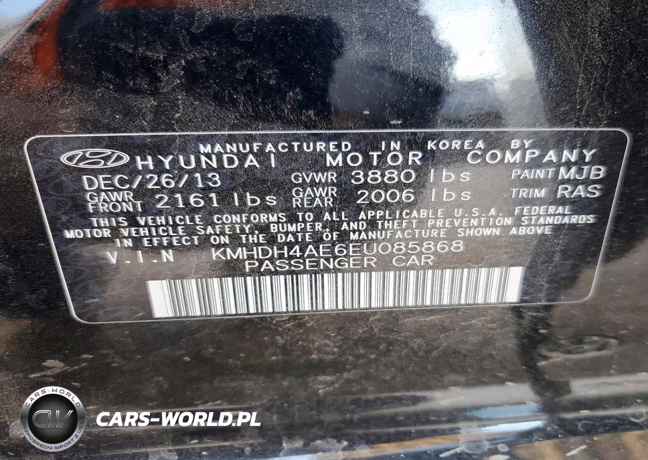 2014 Hyundai Elantra Limited VIN:KMHDH4AE6EU085868 - 12