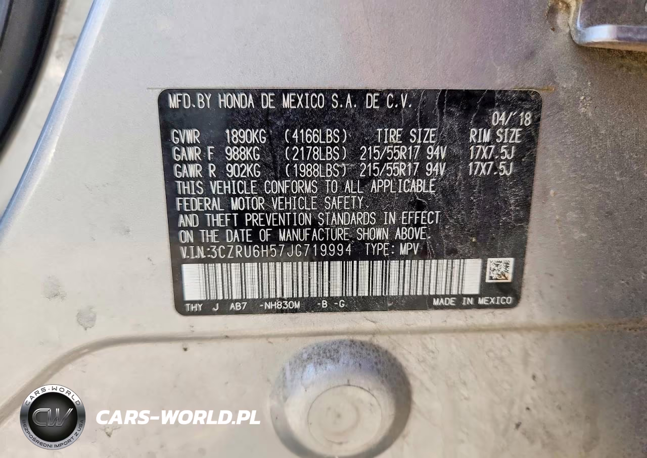 2018 Honda Hr-V Ex VIN:3CZRU6H57JG719994 - 14