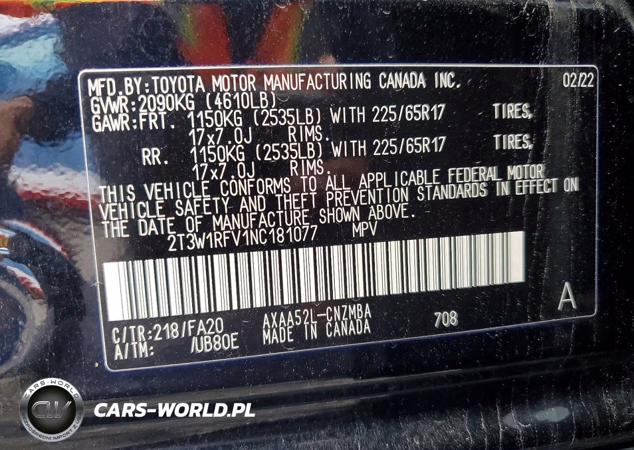 2022 Toyota Rav4 Xle VIN:2T3W1RFV1NC181077 - 13