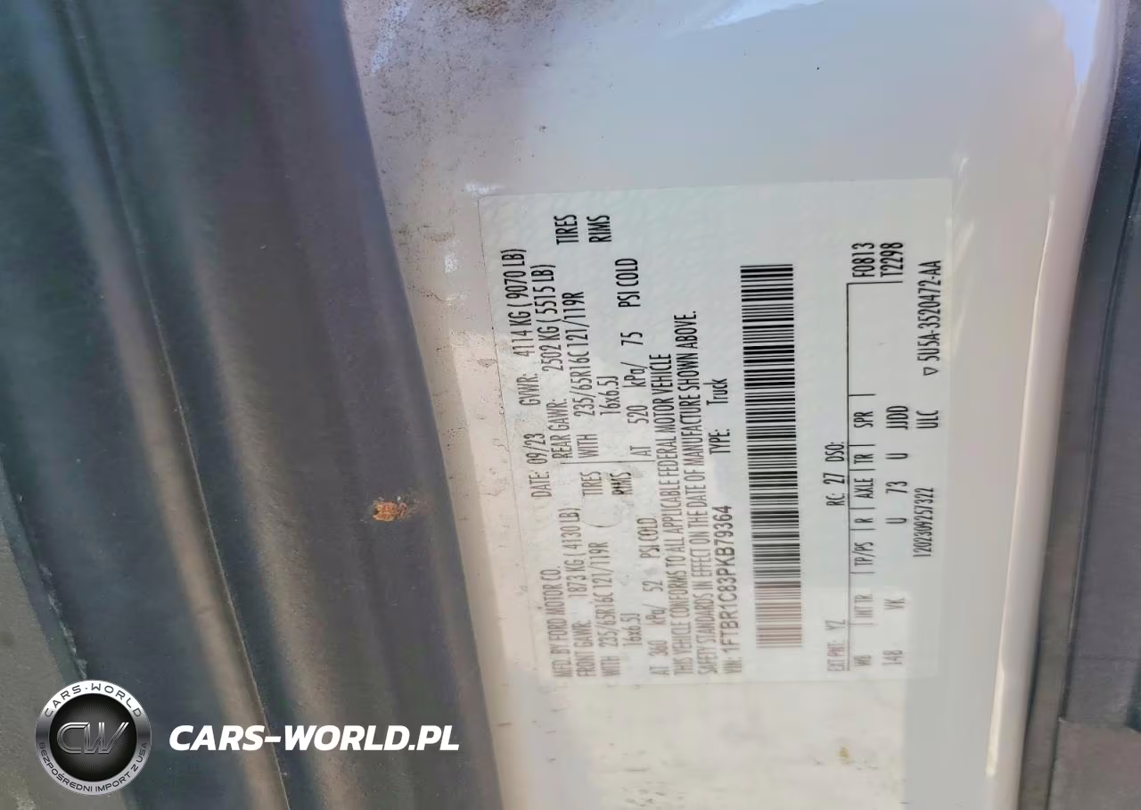 2023 Ford Transit T-250 VIN:1FTBR1C83PKB79364 - 13