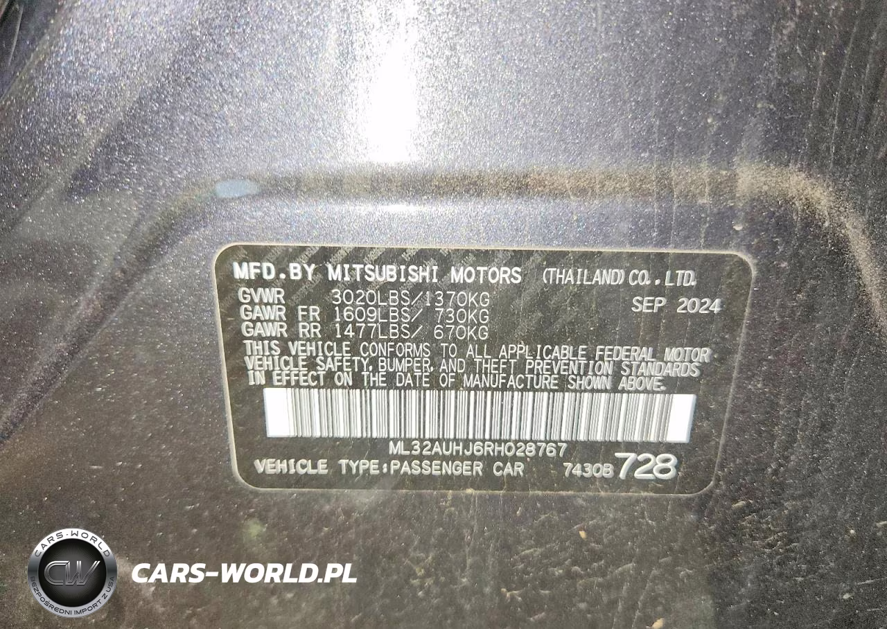 2024 Mitsubishi Mirage Es VIN:ML32AUHJ6RH028767 - 13