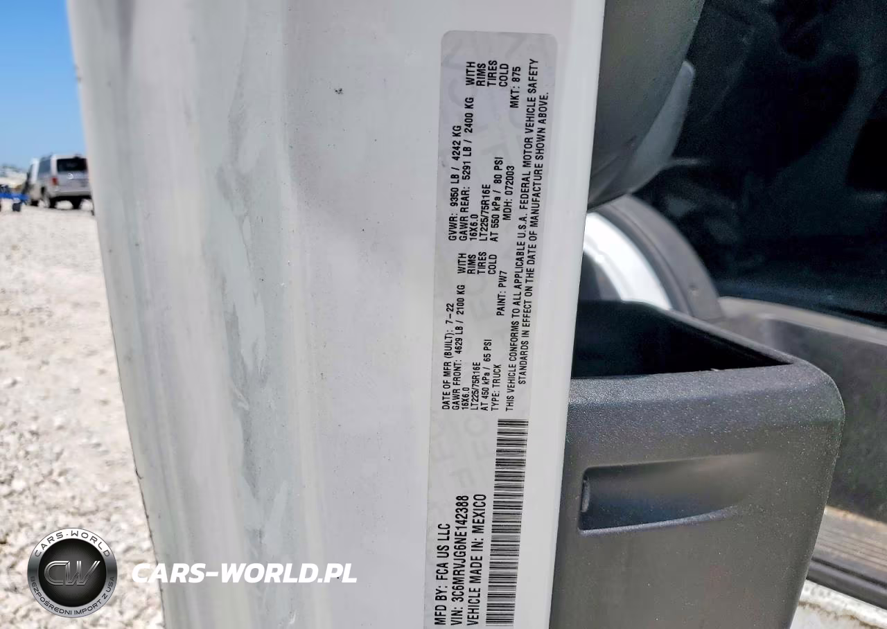 2022 Ram Promaster 3500 3500 High VIN:3C6MRVJG6NE142388 - 13