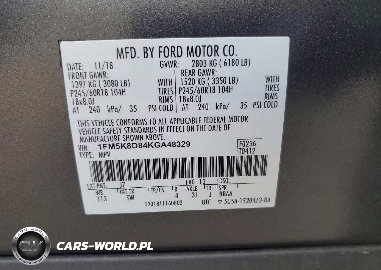 2019 Ford Explorer Xlt VIN:1FM5K8D84KGA48329 - 13