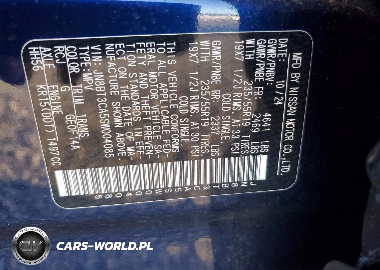2025 Nissan Rogue Sl VIN:JN8BT3CA5SW004085 - 13