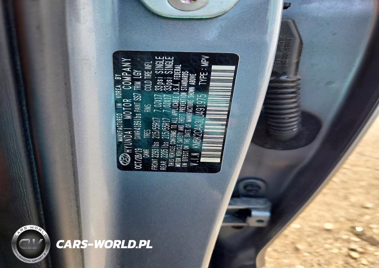 2020 Hyundai Kona Sel VIN:KM8K2CAA3LU491975 - 12