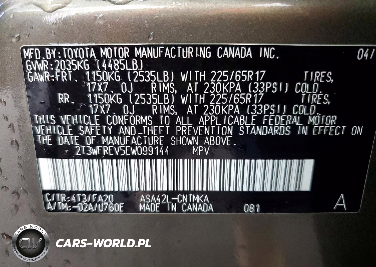 2014 Toyota Rav4 Xle VIN:2T3WFREV5EW099144 - 13