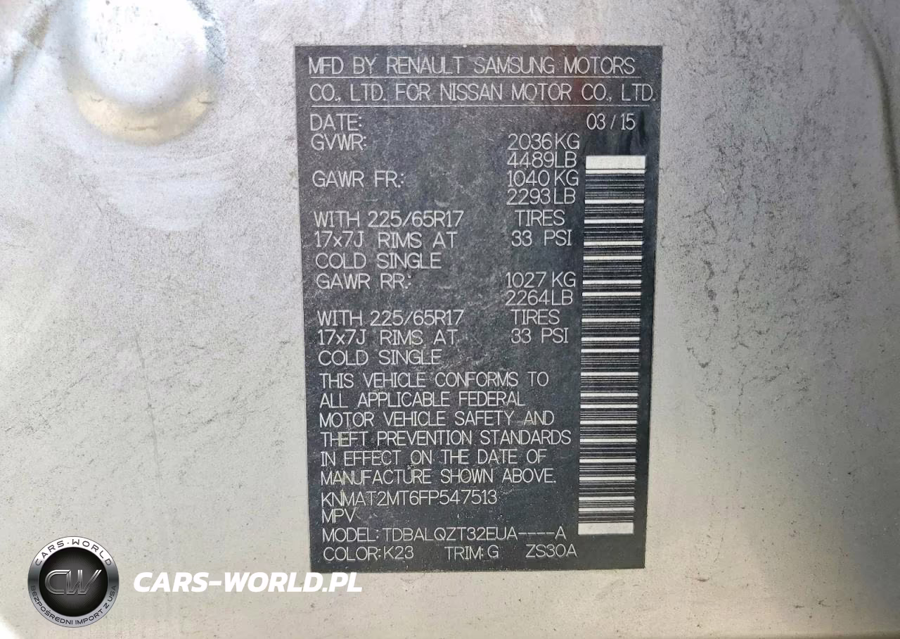 2015 Nissan Rogue S VIN:KNMAT2MT6FP547513 - 14
