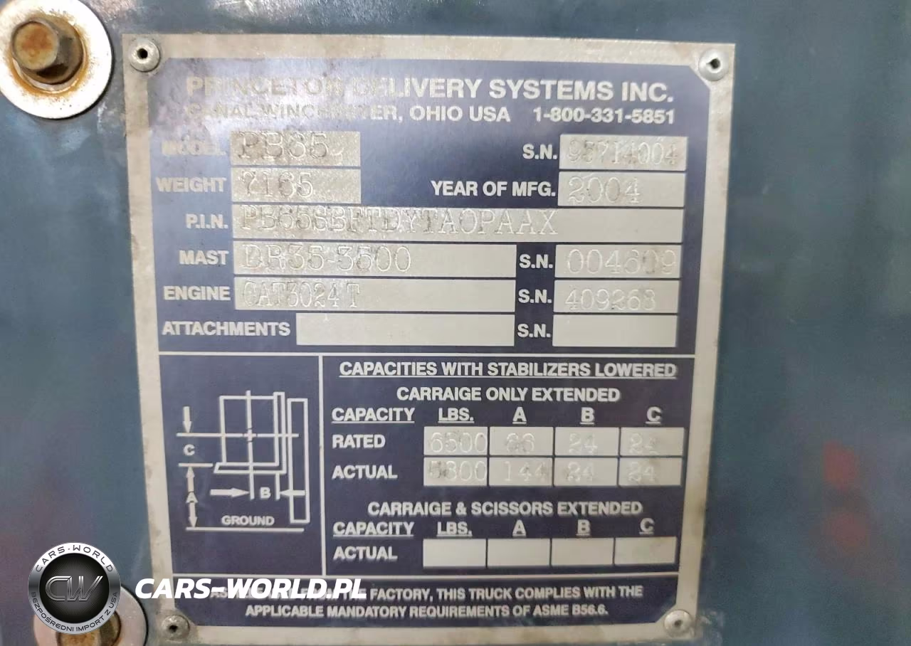 2004 Other Princeton Forklift VIN:PB65SBFTDYTA0PAAX - 10