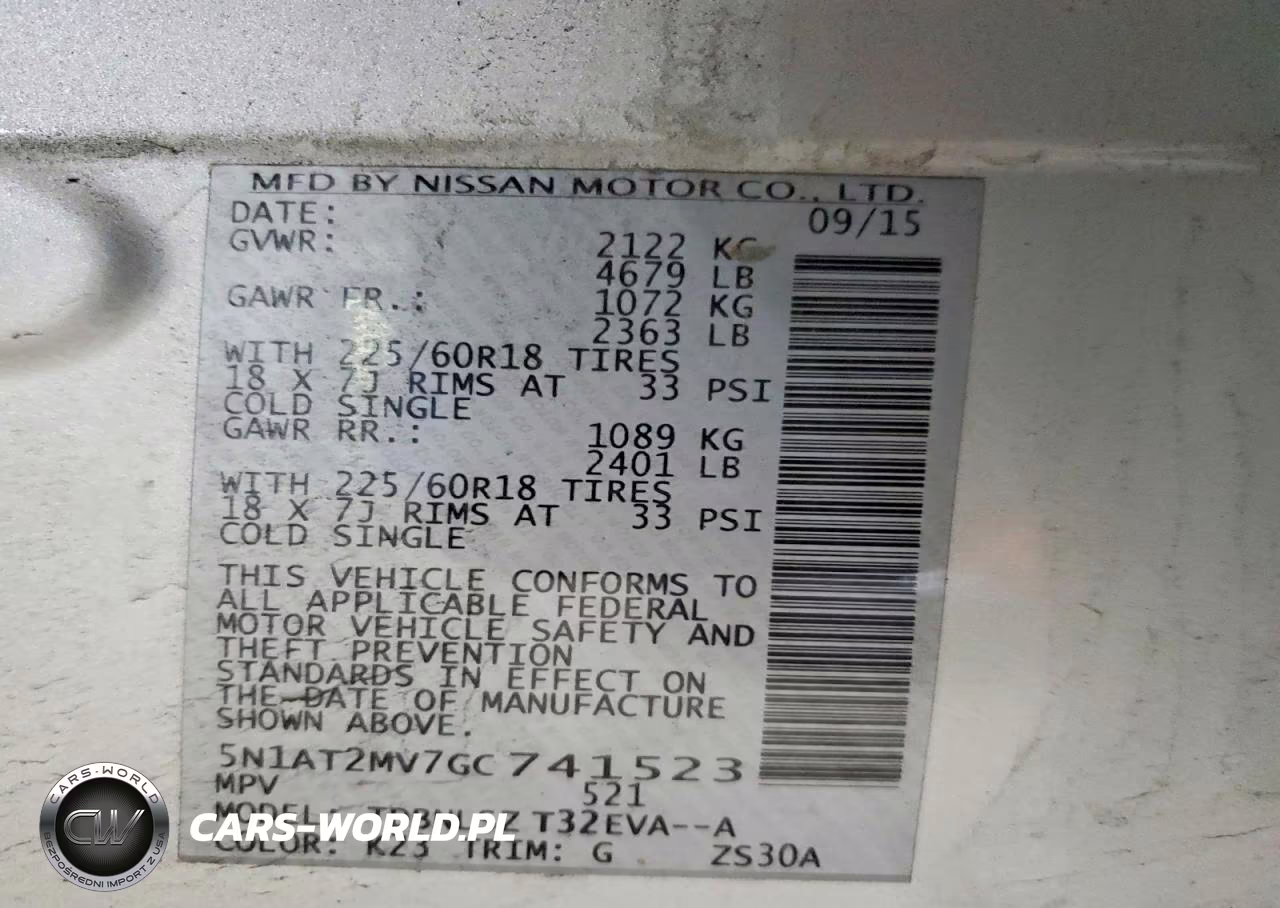 2016 Nissan Rogue VIN:5N1AT2MV7GC741523 - 14