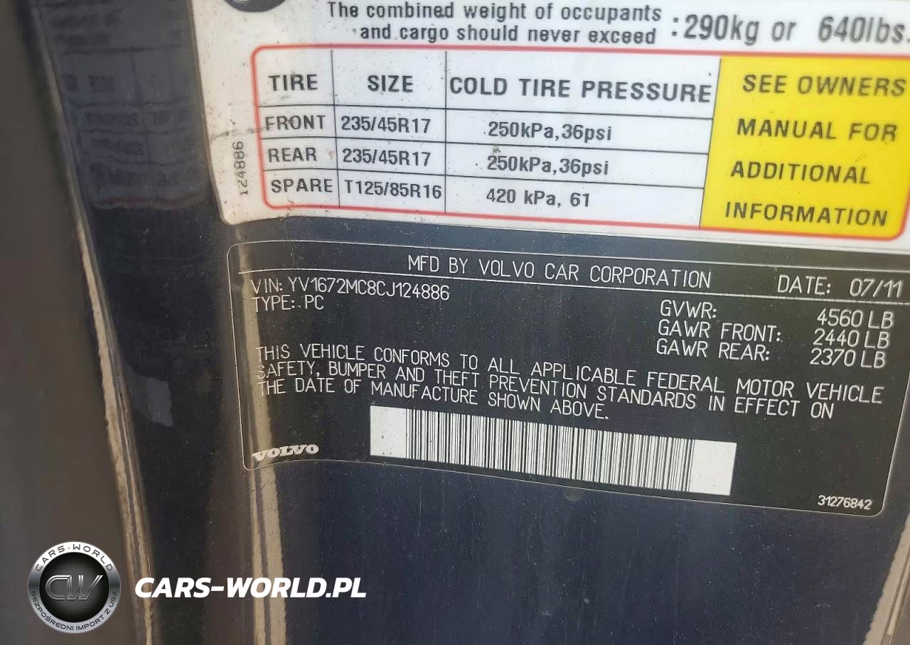 2012 Volvo C70 T5 VIN:YV1672MC8CJ124886 - 12