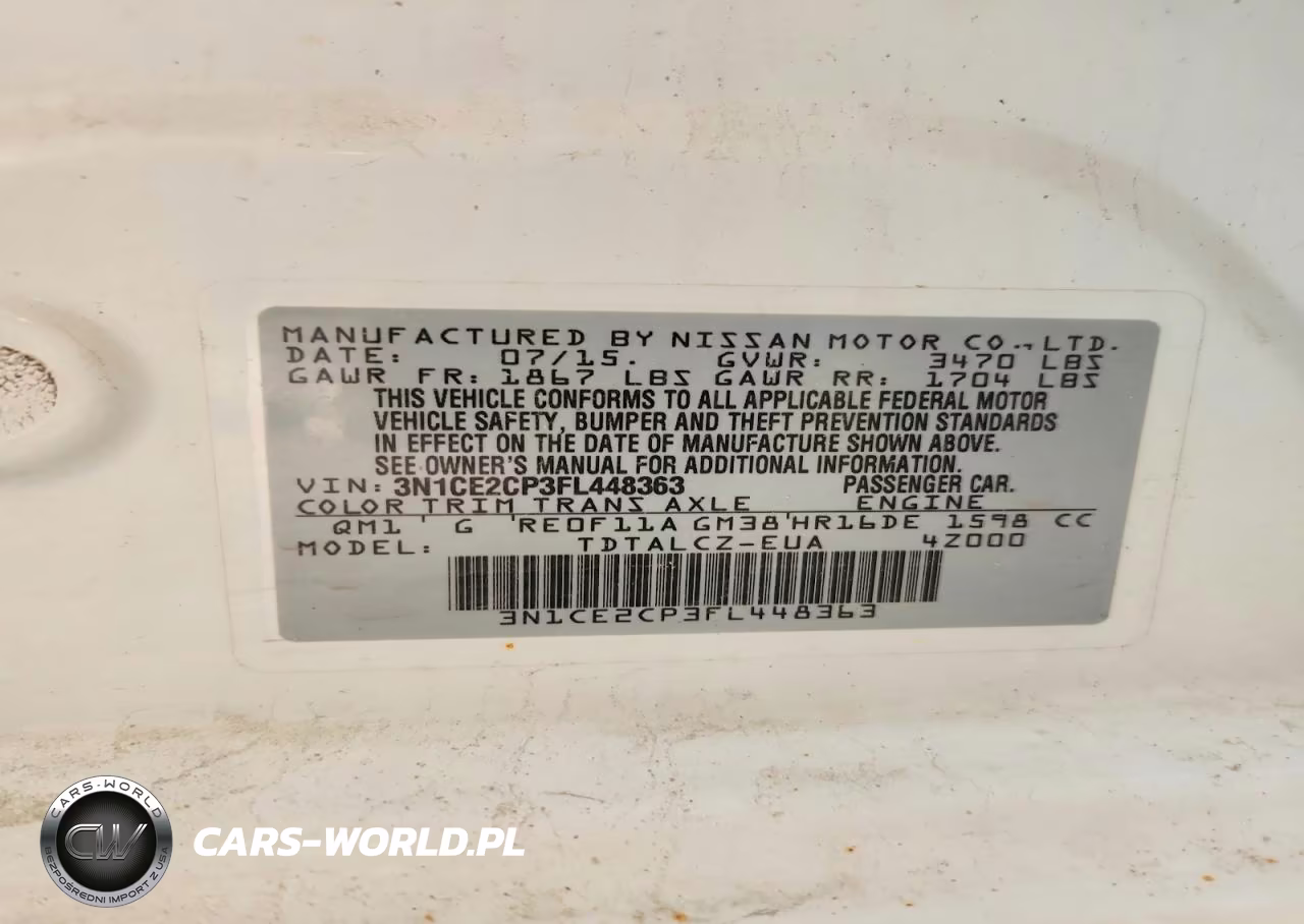 2015 Nissan Versa Note S Plus VIN:3N1CE2CP3FL448363 - 12