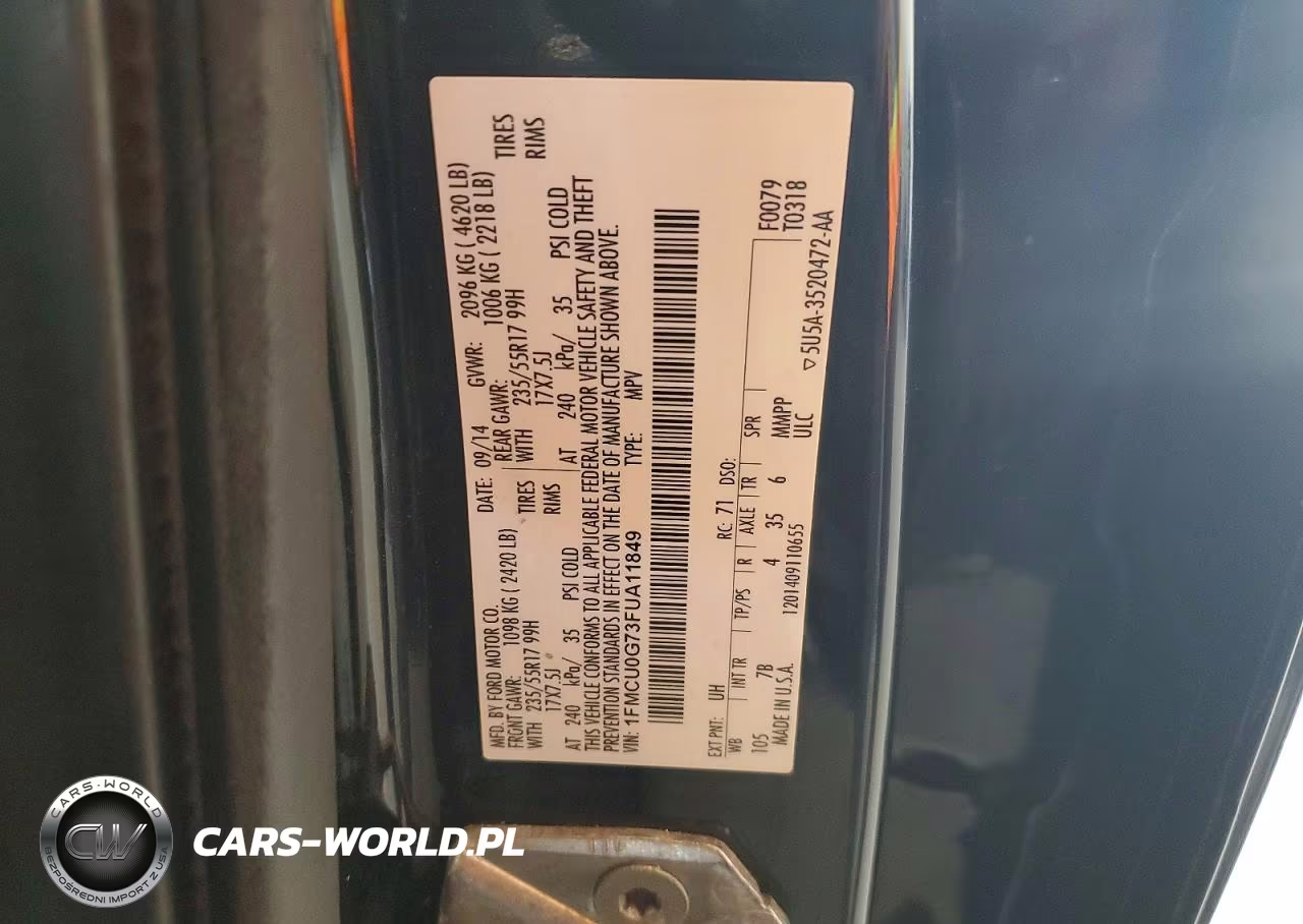 2015 Ford Escape Se VIN:1FMCU0G73FUA11849 - 12