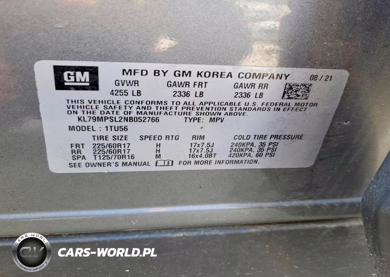2022 Chevrolet Trailblazer Lt VIN:KL79MPSL2NB052766 - 13