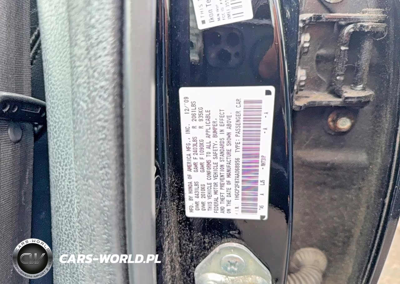 2010 Honda Accord Exl VIN:1HGCP2F87AA068956 - 10