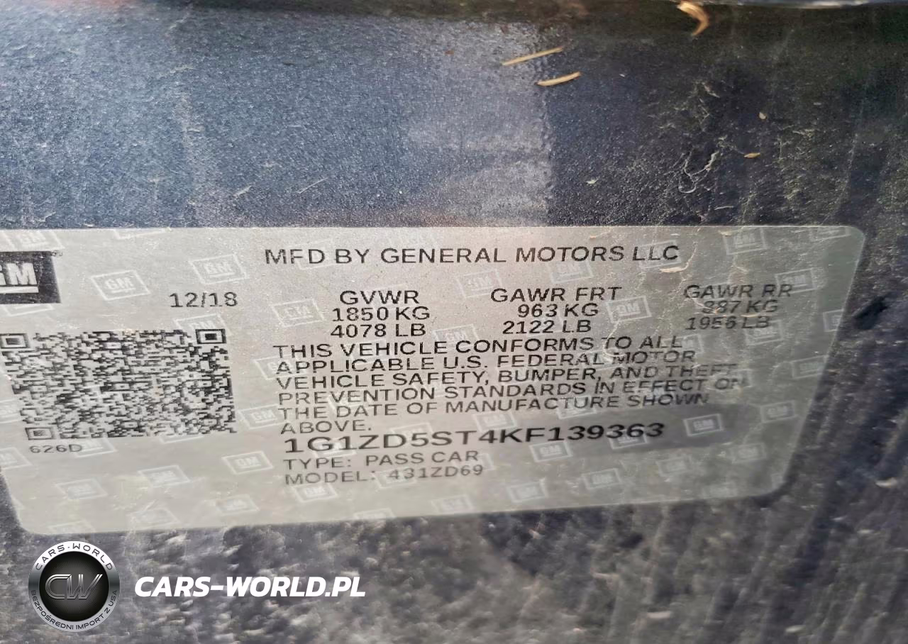 2019 Chevrolet Malibu Lt VIN:1G1ZD5ST4KF139363 - 12