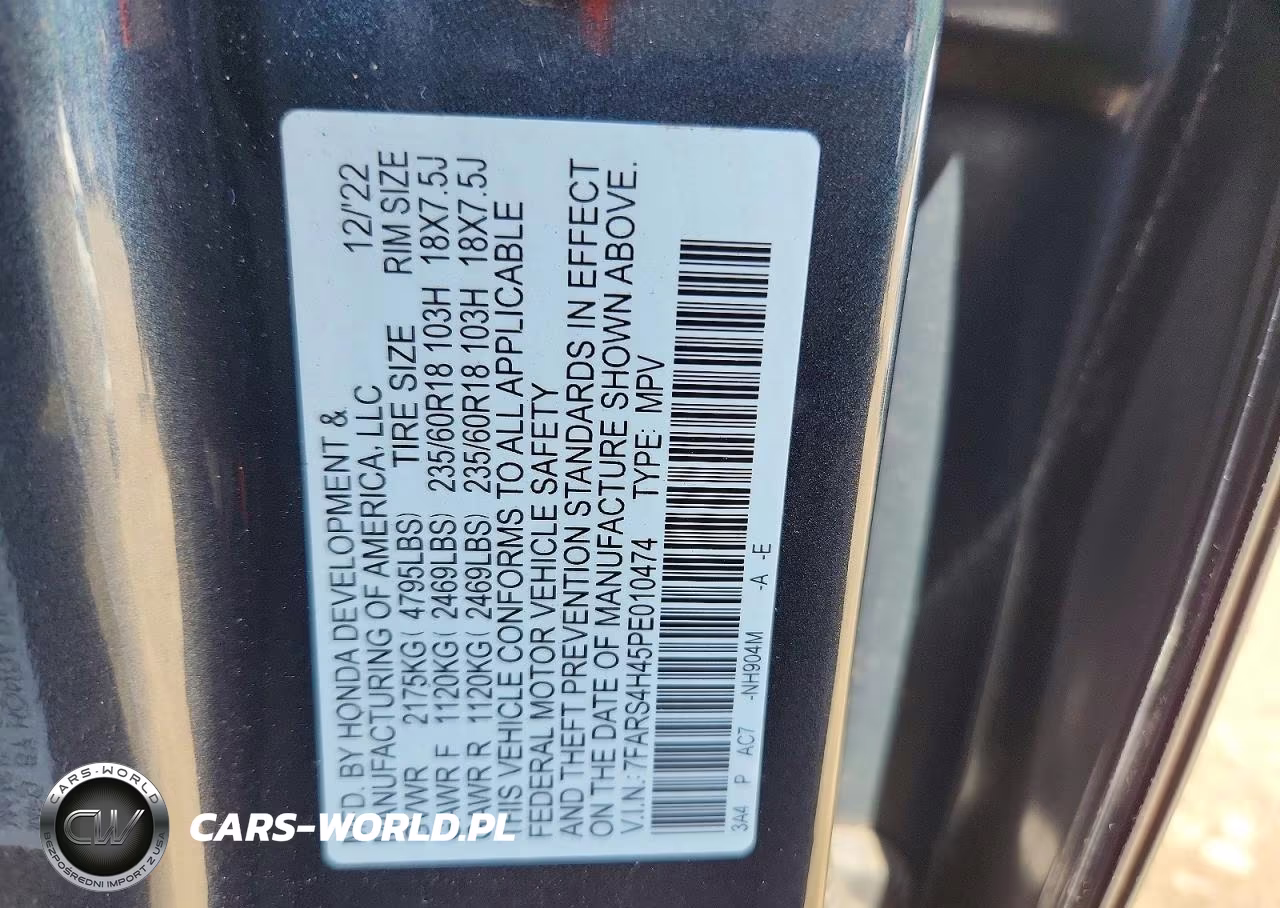 2023 Honda Cr-V Ex VIN:7FARS4H45PE010474 - 13