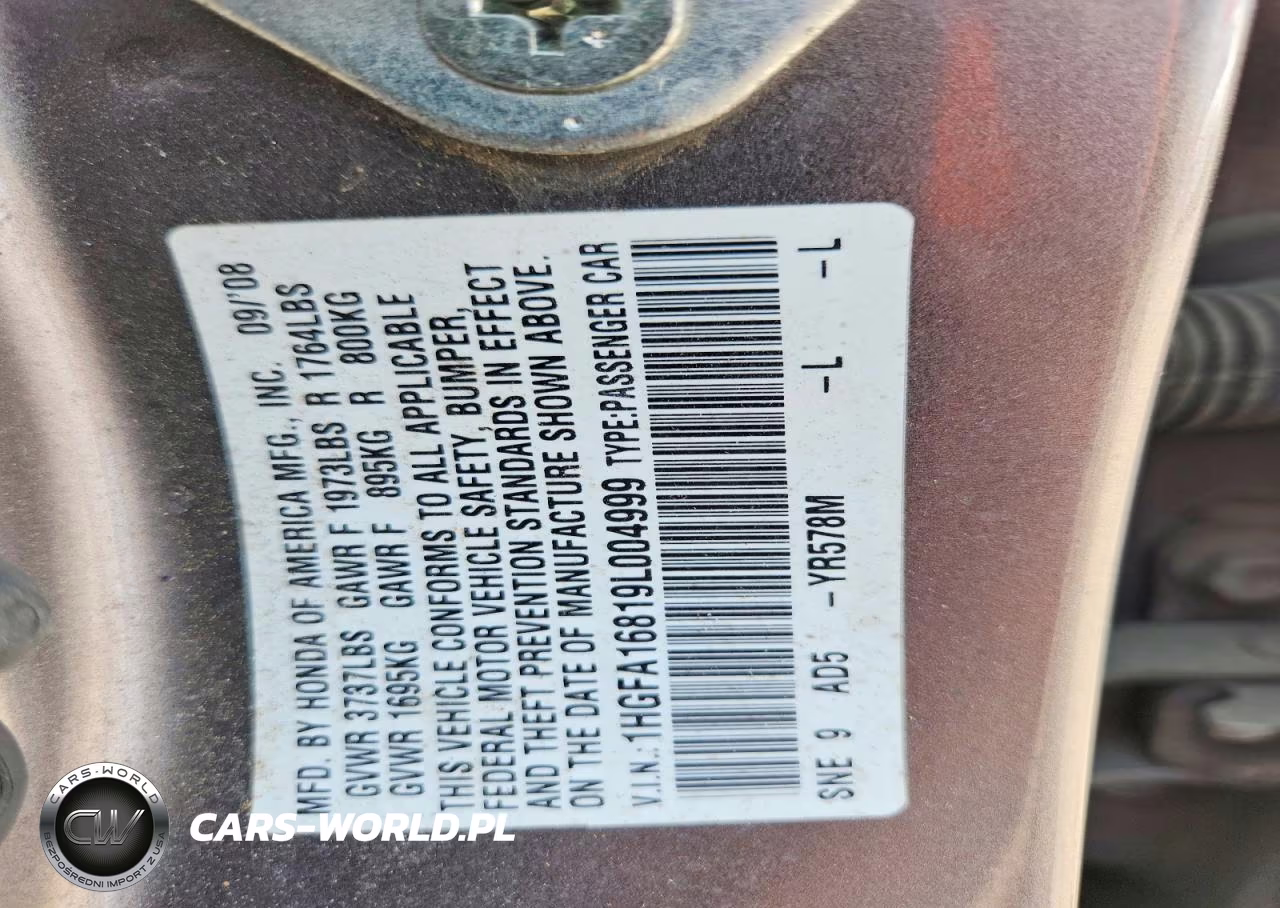 2009 Honda Civic Ex VIN:1HGFA16819L004999 - 13