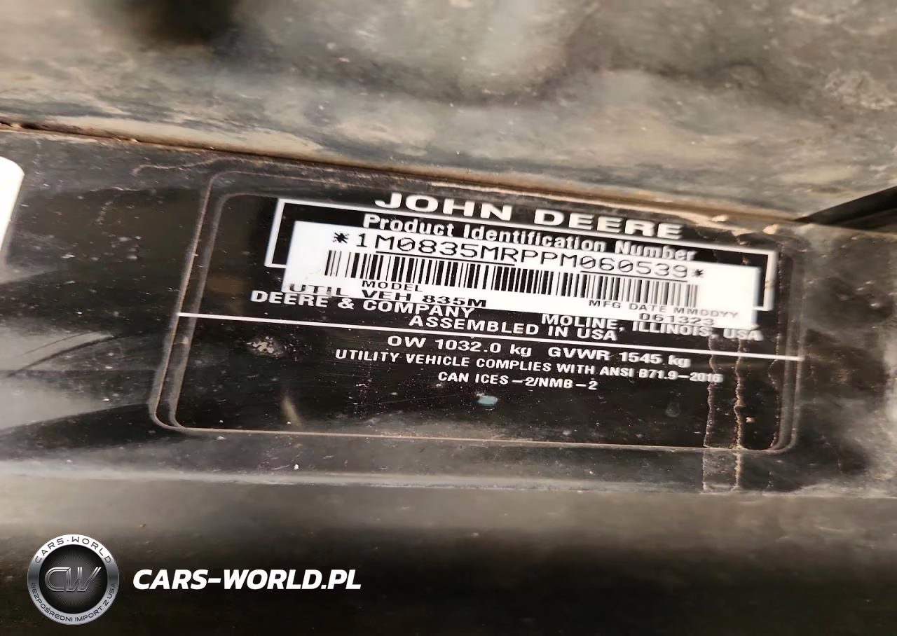 2023 John Deere Xuv835M Utility Vehicle VIN:1M0835MRPPM060539 - 10